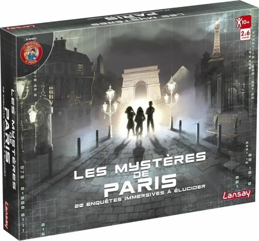 Jeu de société d'enquête Les Mystères De Paris Lansay pour toute la famille