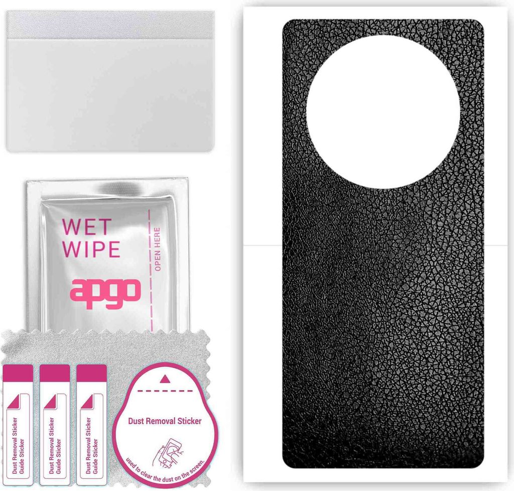 apgo Rückseite Schutzfolie, Skin, kompatibel mit Honor X40, Hinten Displayschutzfolie aus Vinylfolie, kratzfest, einfache Montage - Schwarzes Leder