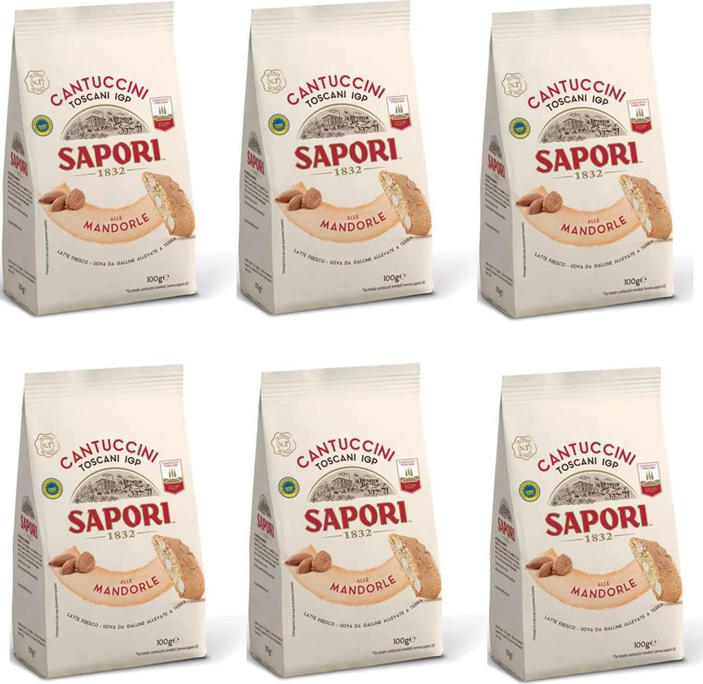 6x Sapori Cantuccini Toscani IGP Alle Mandorle Mandelkekse Produktbild 