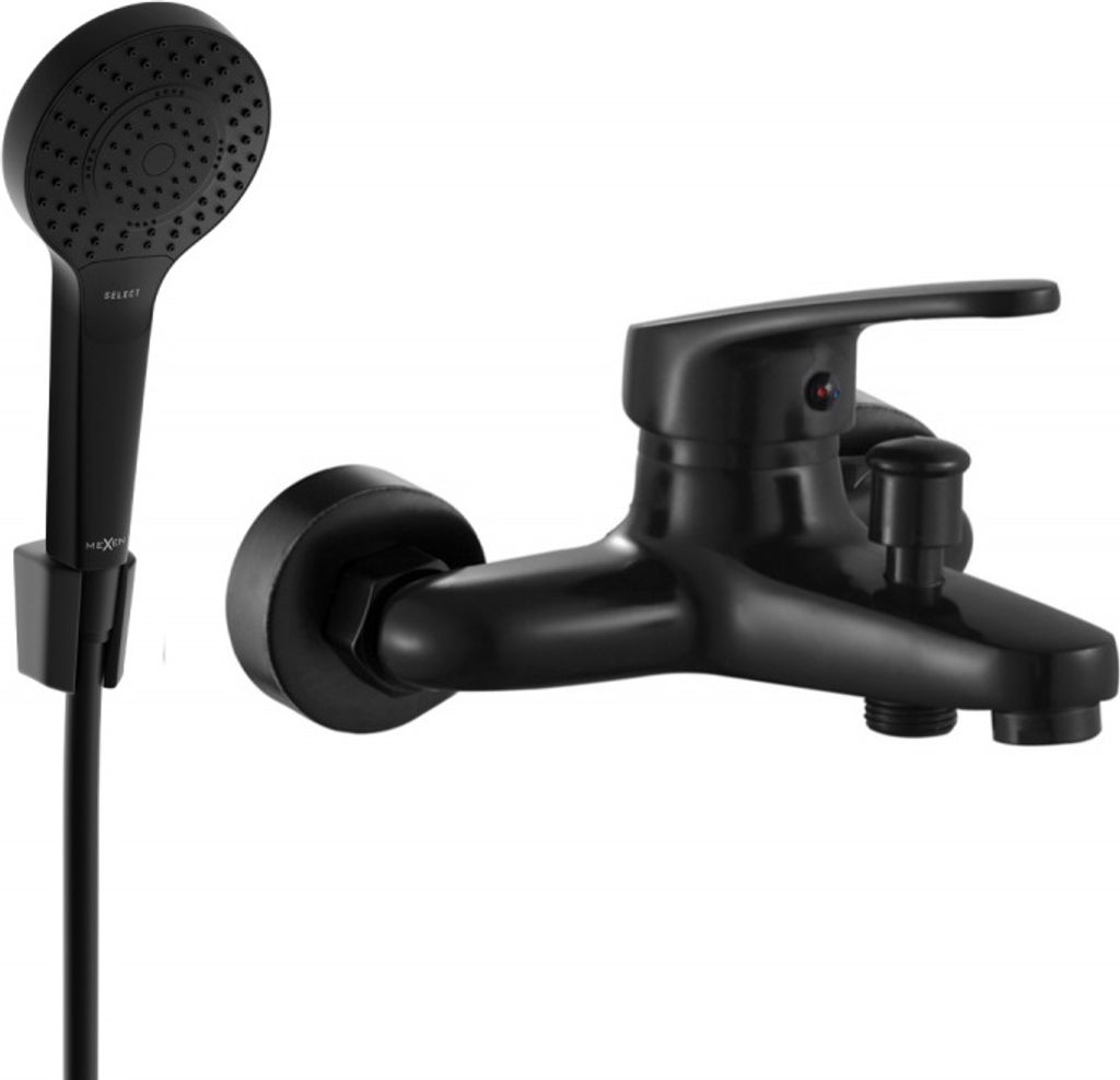 Mexen Erica R05 Wannenbatterie mit Brausegarnitur, Schwarz - 74643R05-70