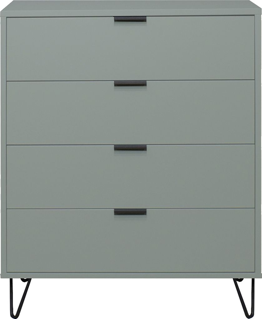 Kommode >Bonnie< in pine green matt lack - 81x100x45cm (BxHxT)