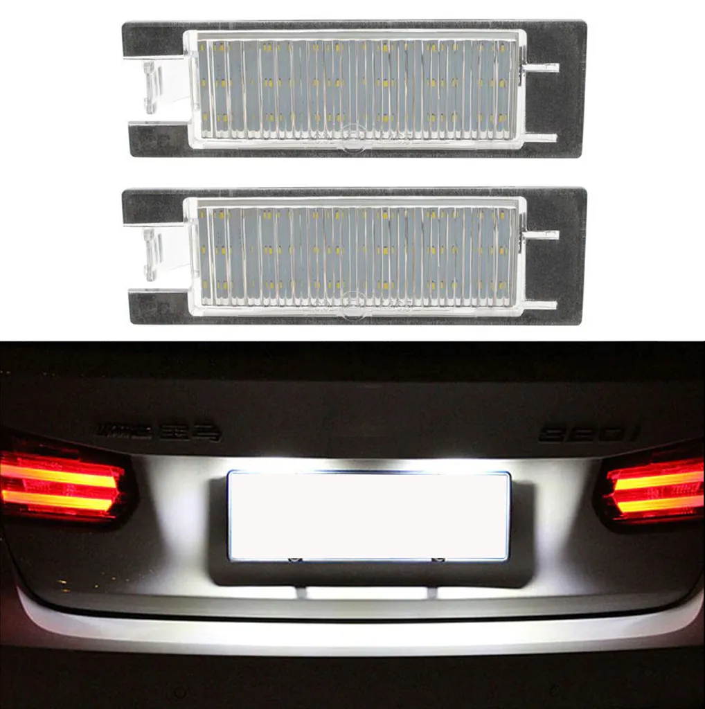 Luce Targa LED Bianca Per Jeep Renegade 2014-2017 – Set 2 Pezzi Con Decoder CAN-BUS – 24 LED Super Luminosi