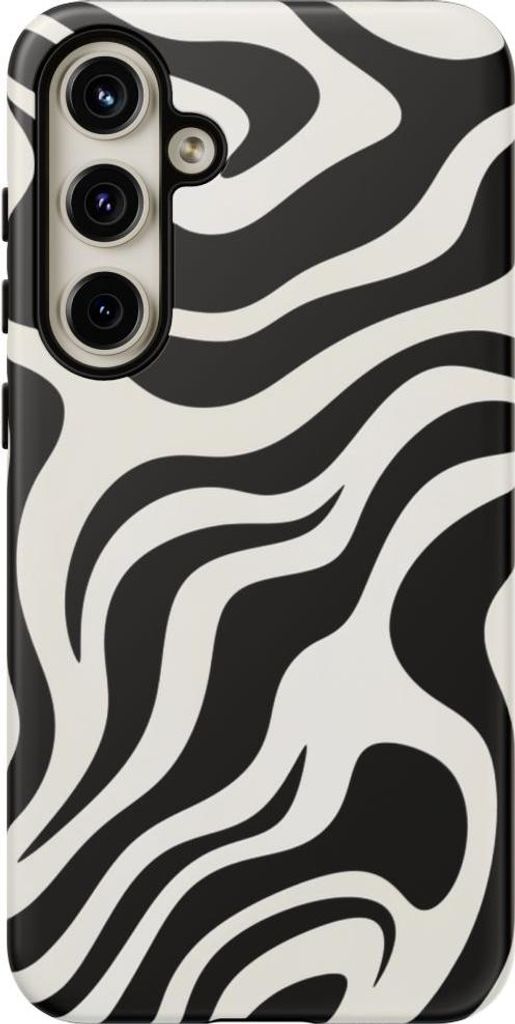 Abstraktes Zebra-Muster in Schwarz-Weiß – Hülle Kompatibel mit Samsung Galaxy S24 Plus
