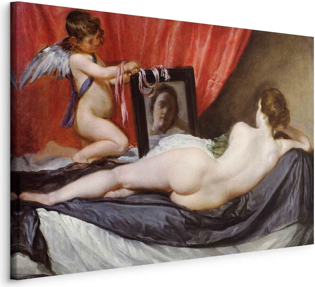 Tableau Toile Intissée Vénus 120x80 cm Velazquez : Décoration Durable