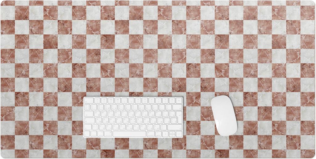Schachbrett Aus Marmor – Schreibtischunterlage – Rutschfeste Tischunterlage – Schreibtischmatte für Büro & Zuhause – Schreibunterlage –...