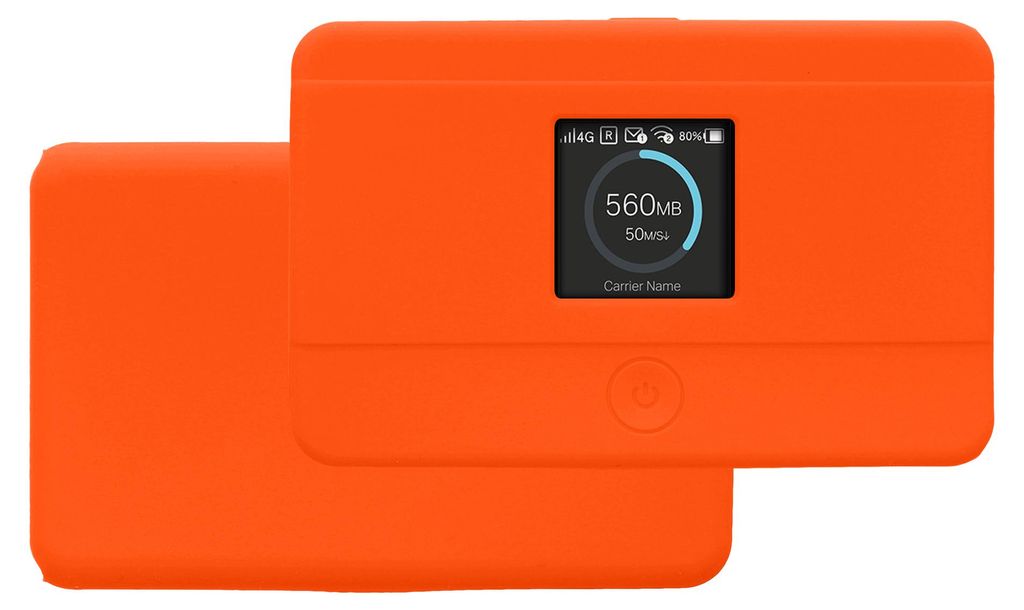 kwmobile Hülle kompatibel mit TP Link M7350 4G Case - Tasche für mobiles WLAN - Router Cover mobiler Hotspot - Wi-Fi Zubehör Orange
