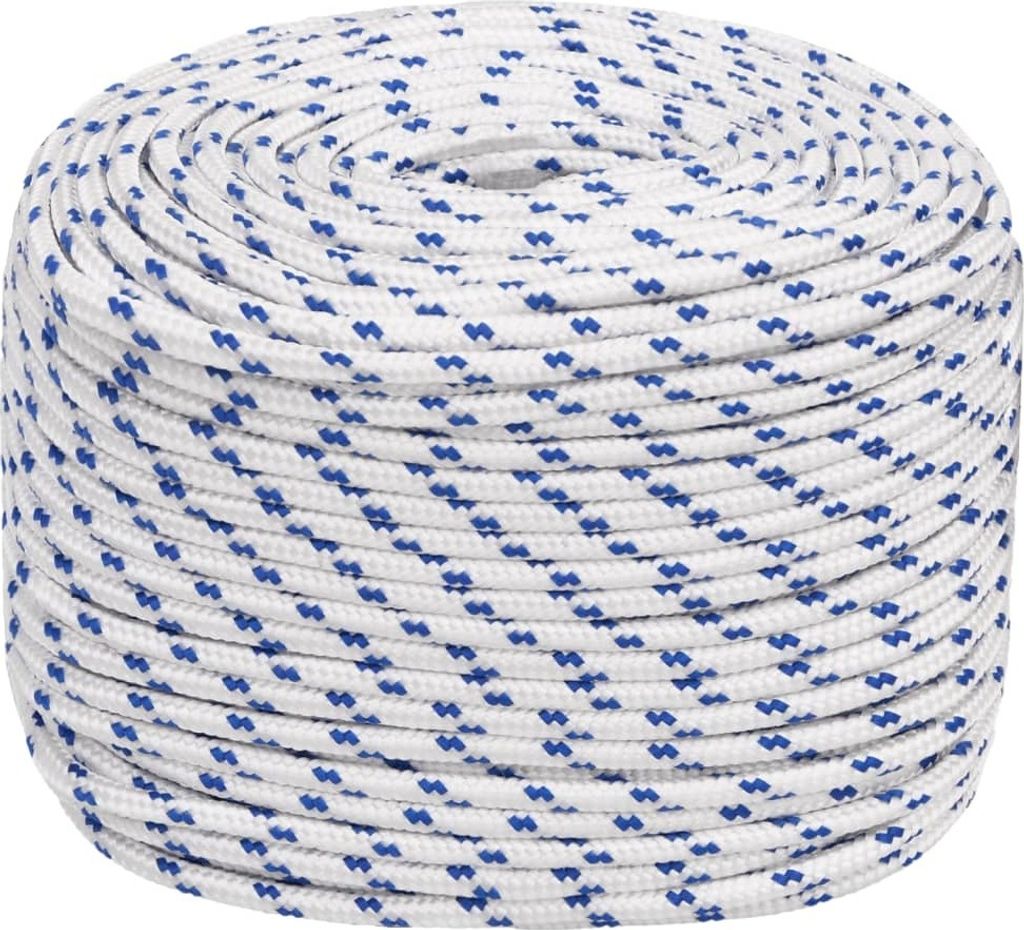 vidaXL Corda da barca bianca 8 mm 50 m polipropilene Immagine del prodotto 