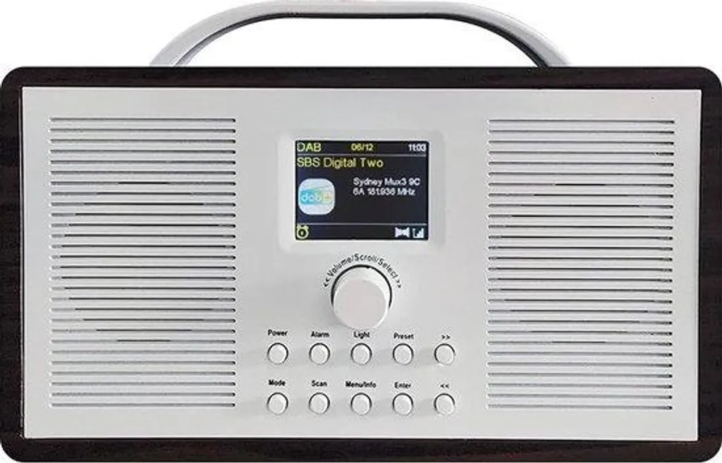 Radio portable bois pour cuisine et jardin - FM DAB+ Bluetooth Vintage