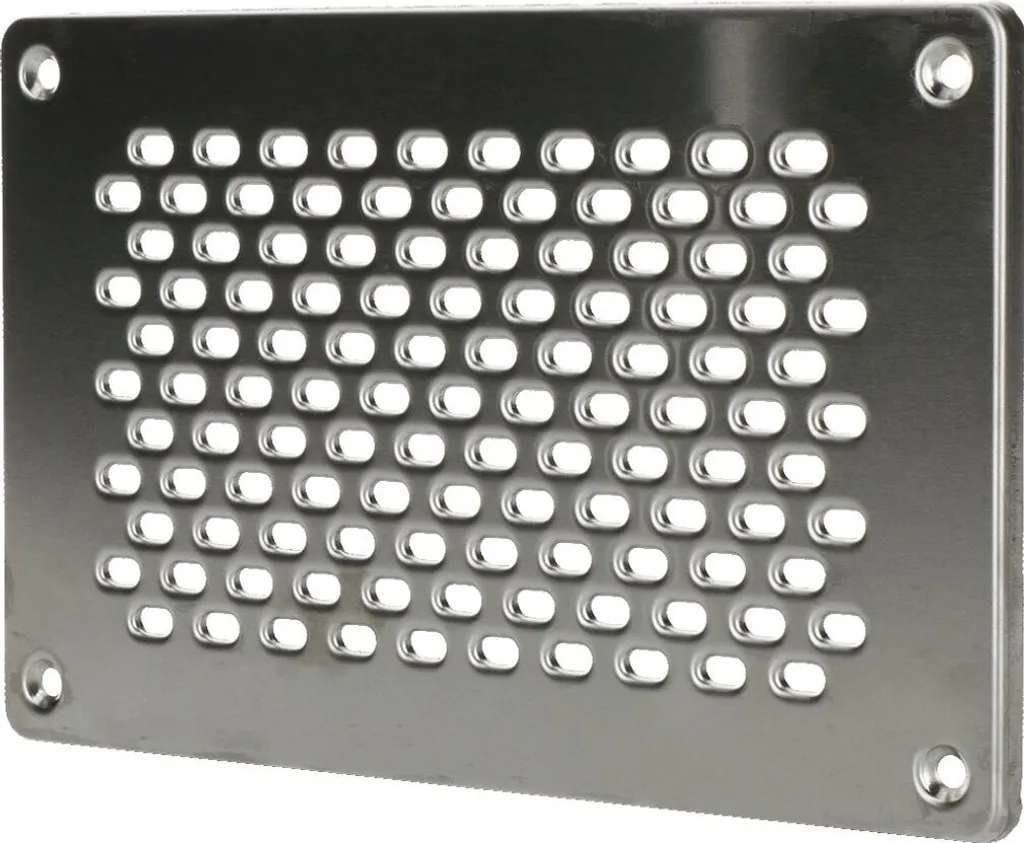 Griglia in acciaio inox 25 x 15 cm per fori in facciata