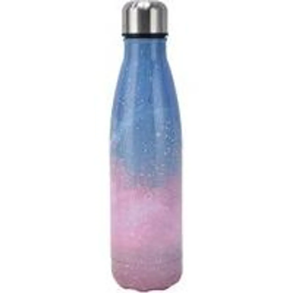 Gourde isotherme rose anti-fuite en inox, garde l'eau froide 24h école