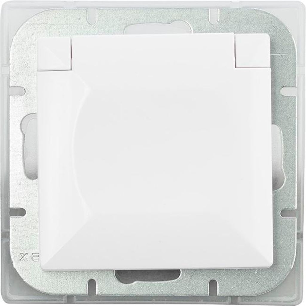 Pearl Einzelnockensteckdose P/Tz/U Ip44 Weiss Weisse Klappe - E+9000200