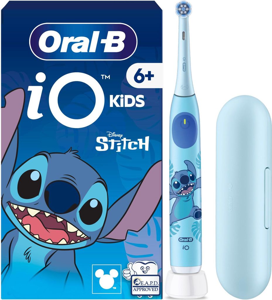 Oral-B iO Kids 6+ Stitch mit Reiseetui, Kinder Zahnbürste
