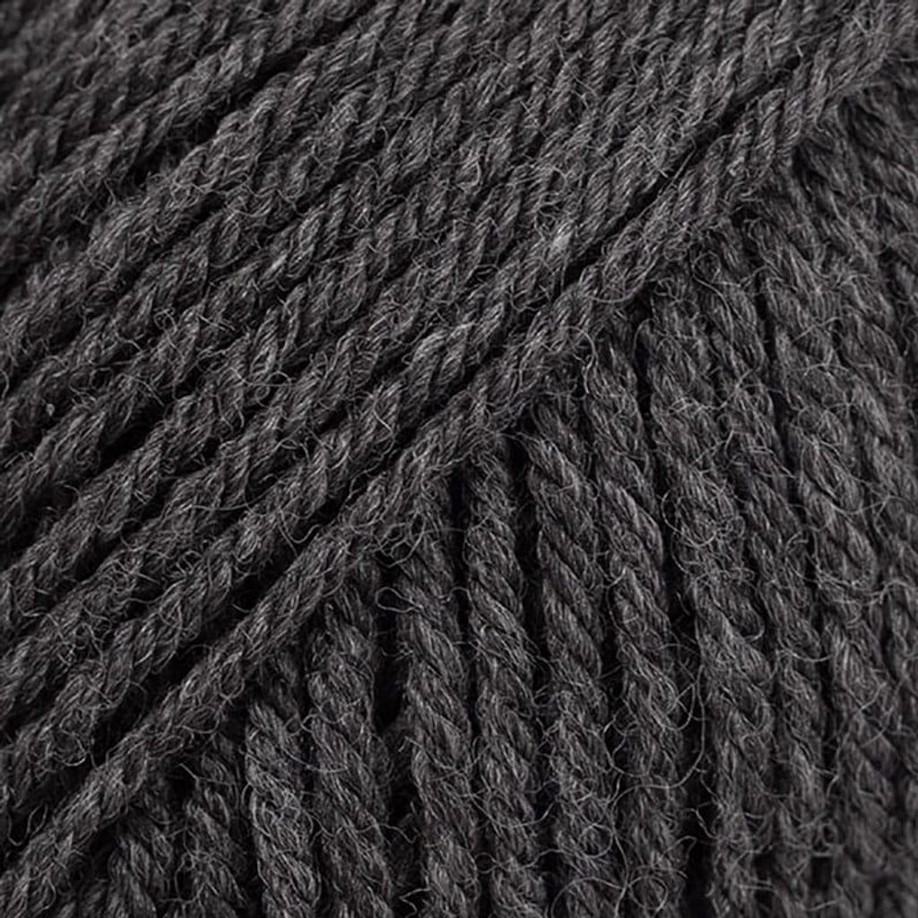 Drops Daisy Wolle 29 Ciemny Szary - 100% Merino Extrafine, Atmungsaktiv, Hervorragend für Strickmuster
