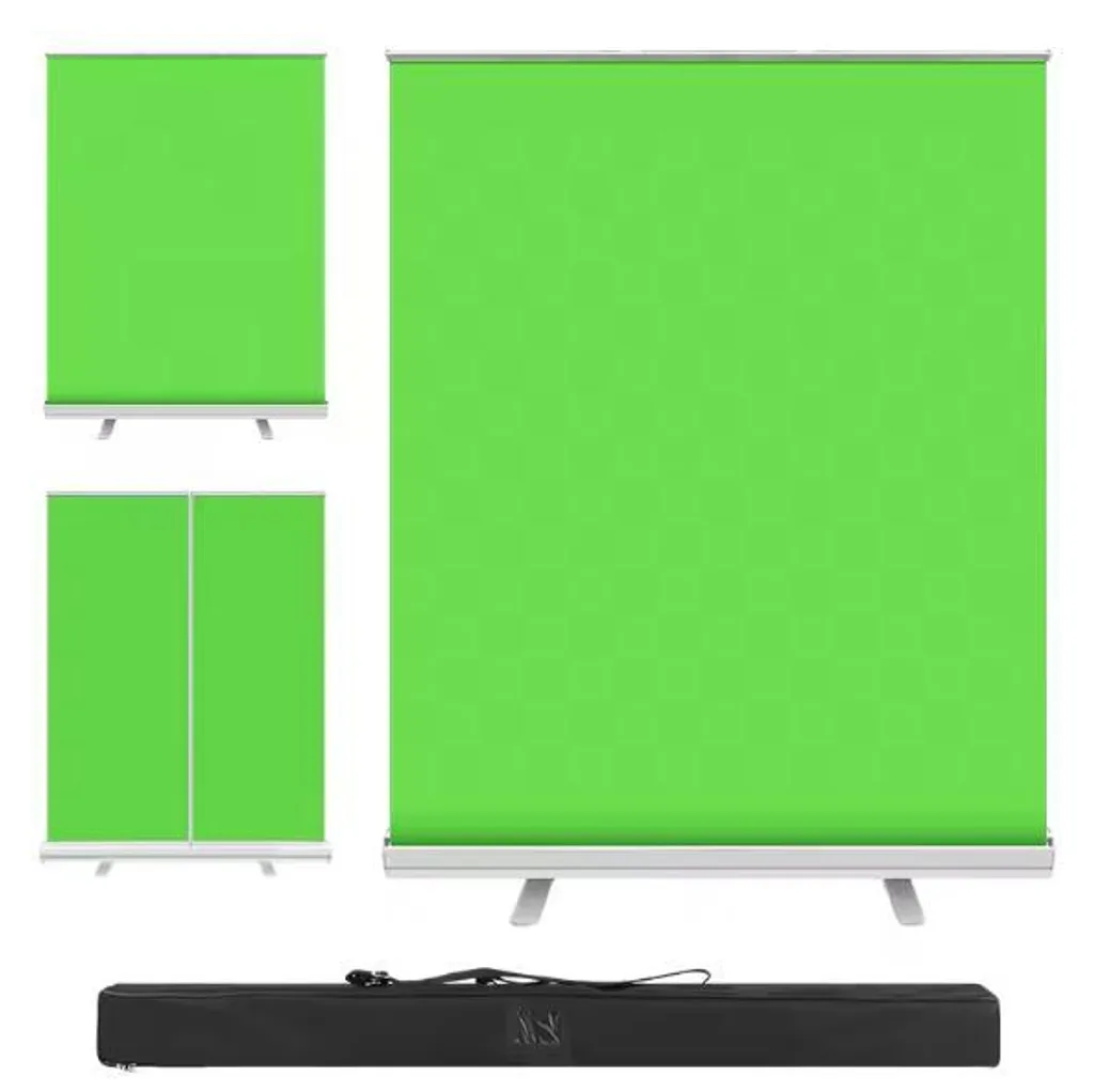 Tissu Vert Chromakey 150 cm pour Streaming - Avec Support Pliable