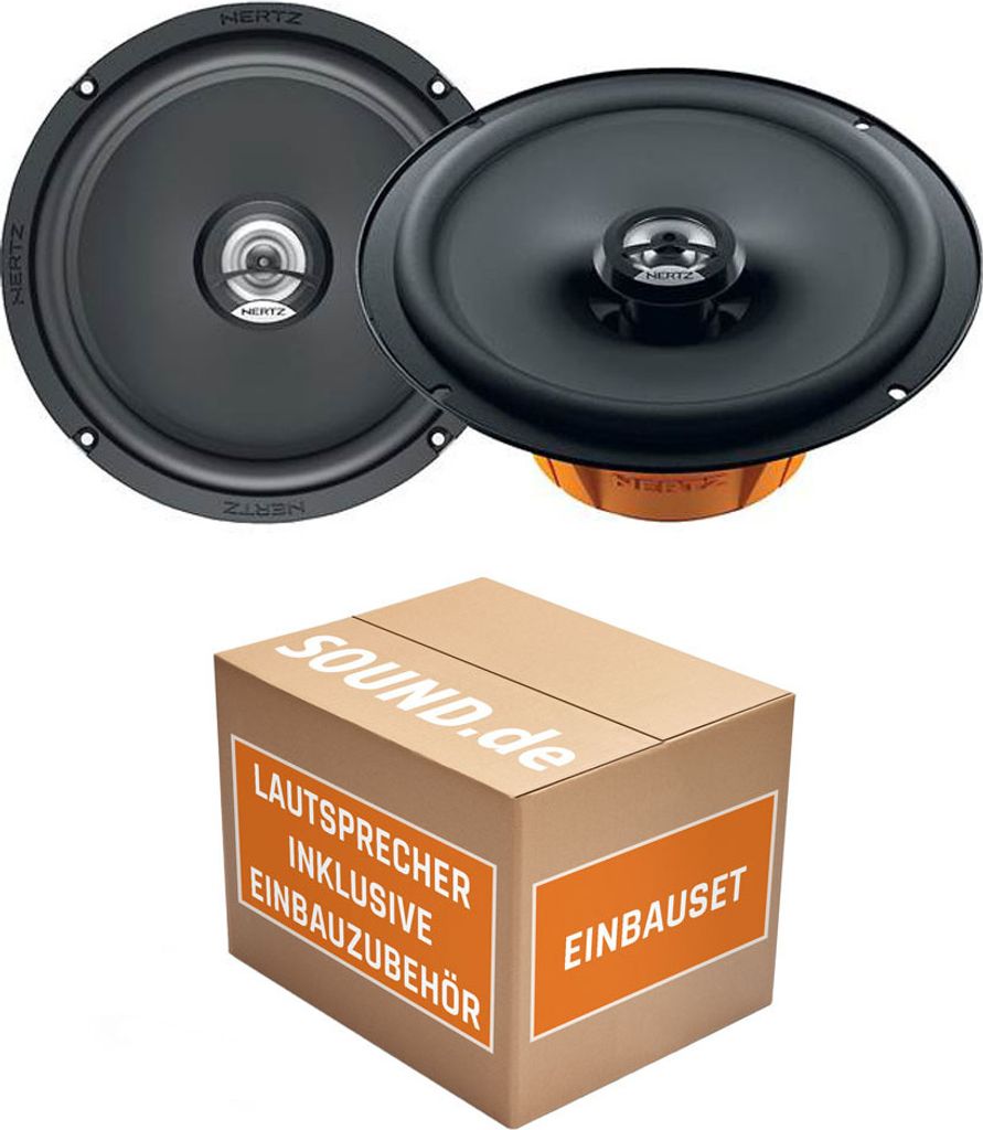 Hertz DCX 165.3 - 16,5cm Koax Lautsprecher - Einbauset passend für Fiat Bravo 198 Front - justSOUND