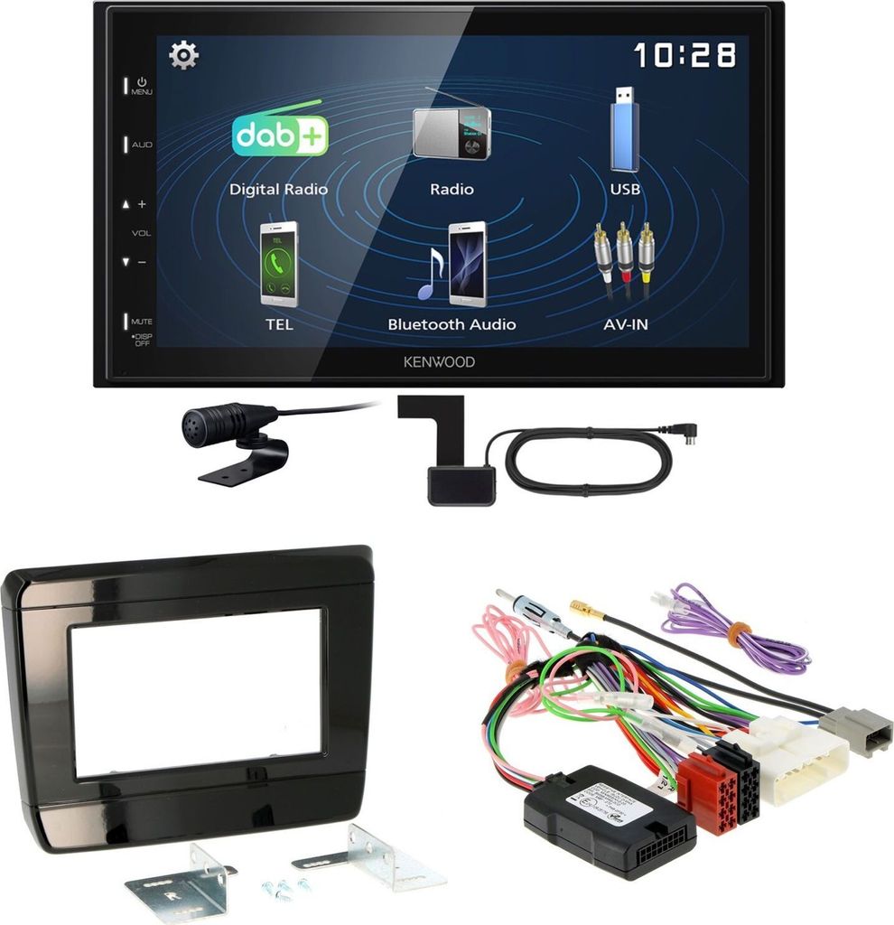 Kenwood DMX129DAB DAB+ Bluetooth USB Einbauset für Isuzu D-Max 3 ab 2020