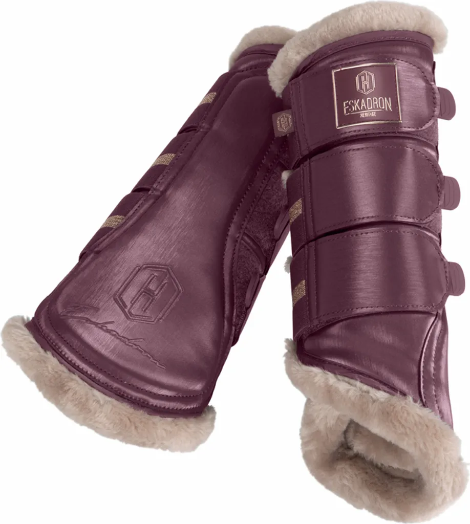 Protection Tendon Cheval Eskadron Glamslate Fauxfur Heritage Cassis XL