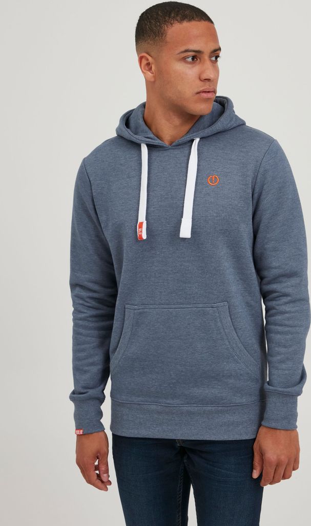 SOLID SDBennHood Herren Kapuzenpullover Hoodie Pullover mit Kapuze Kordelzug Kängurutasche Rippbündchen Label-Details Baumwollmischung Regular fit
