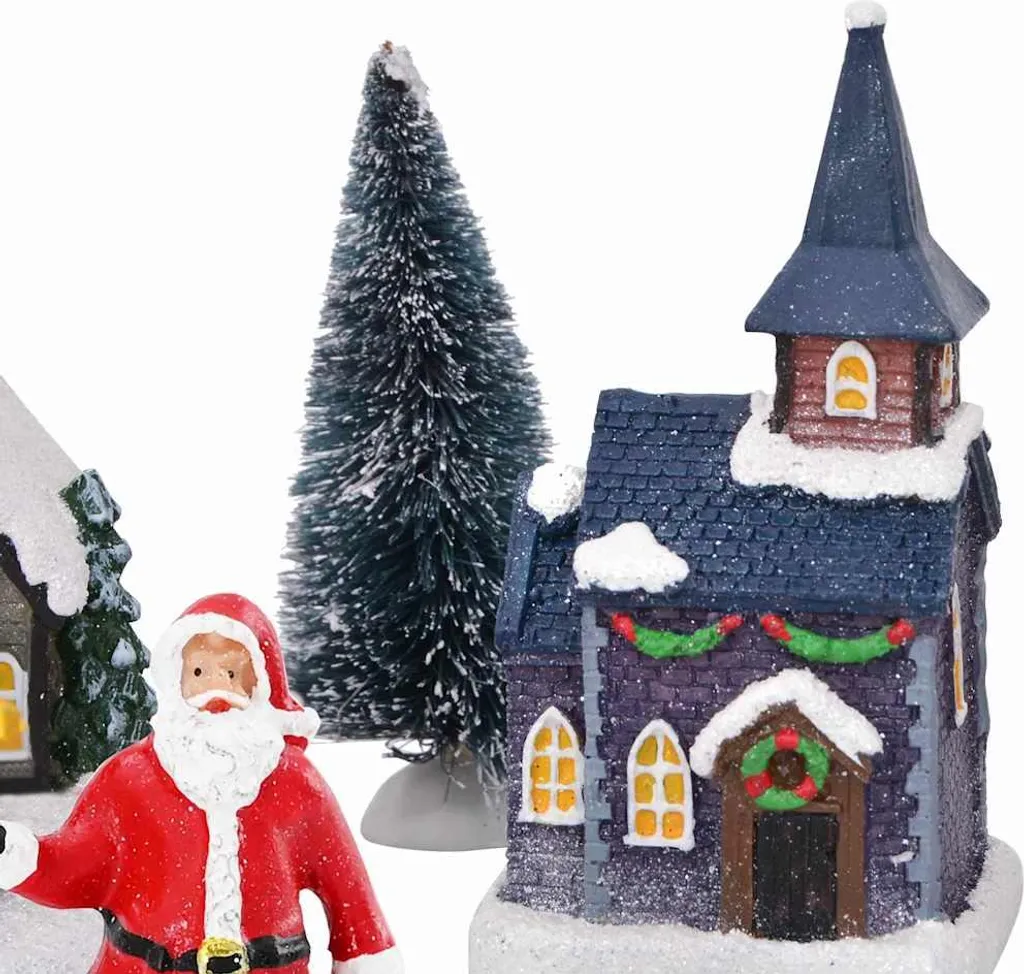 Centre de table de Noël Multicolore vidaXL en Résine Durable 25 cm - 6