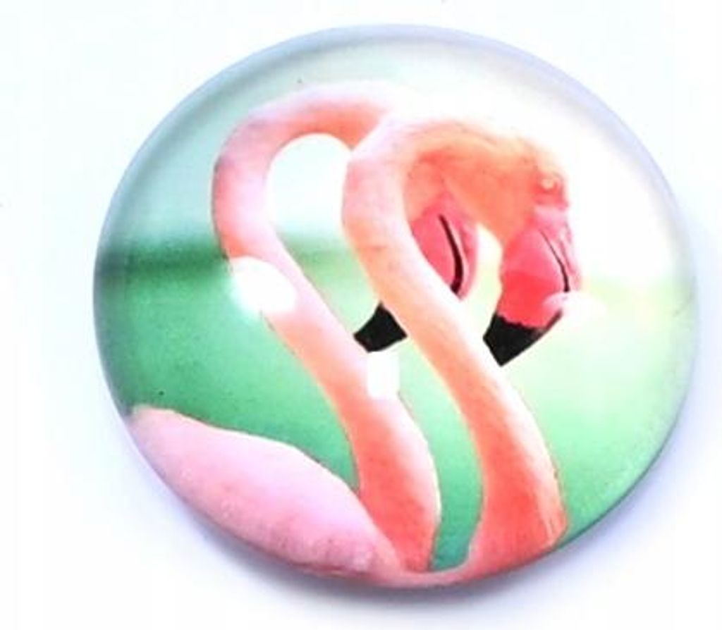 Kühlschrankmagnet Glas Flamingo 3,5cm Magnet Pinnwand Deko Büro Küche Gadget
