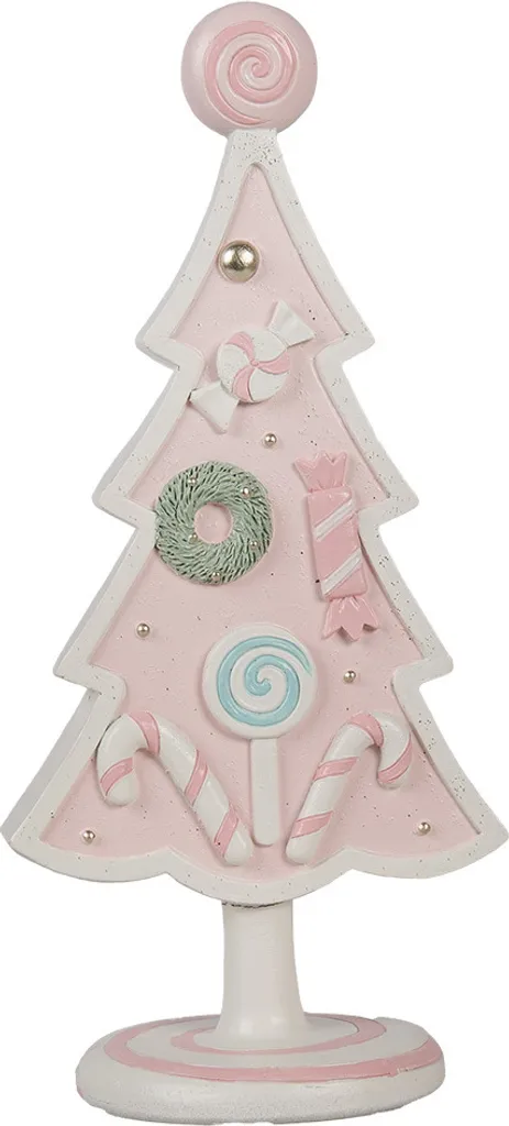 Petit Sapin de Noël Artificiel Rose 25cm Objet de Décoration de Table
