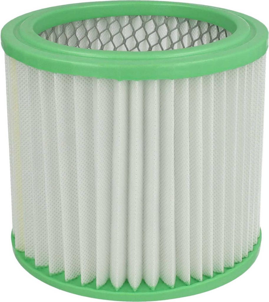 vhbw Faltenfilter kompatibel mit Parkside PAS 500 C2, PAS 500 A1, PAS 500 C1, PAS 500 B1 Staubsauger - Patronenfilter Grün Weiß Abwaschbar