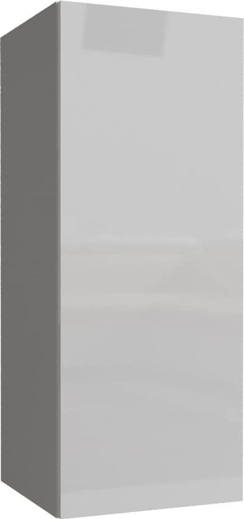 Furnitech Wohnwand Wohnzimmer - Hängend Wohnwand Modern - Regale und TV Schrank - Wohnzimmer Möbel (GS4, Weiß)