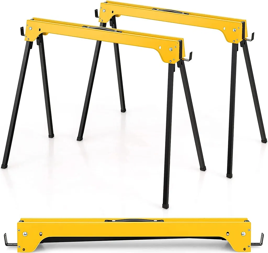 Tréteaux de Chantier Robustes 600kg - Solution de Support Anti-Glisse