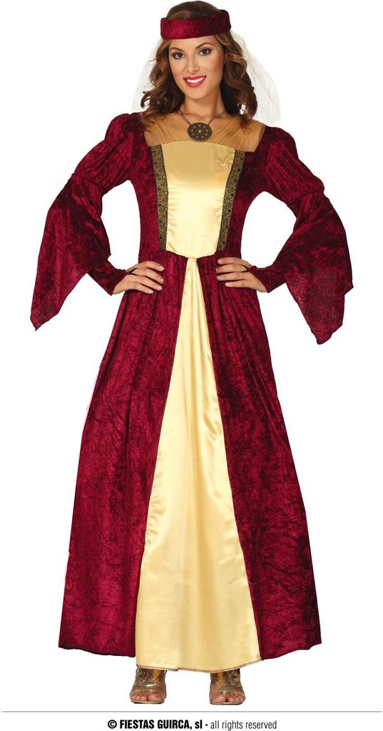 Costume medievale da donna, taglia:M Immagine del prodotto 