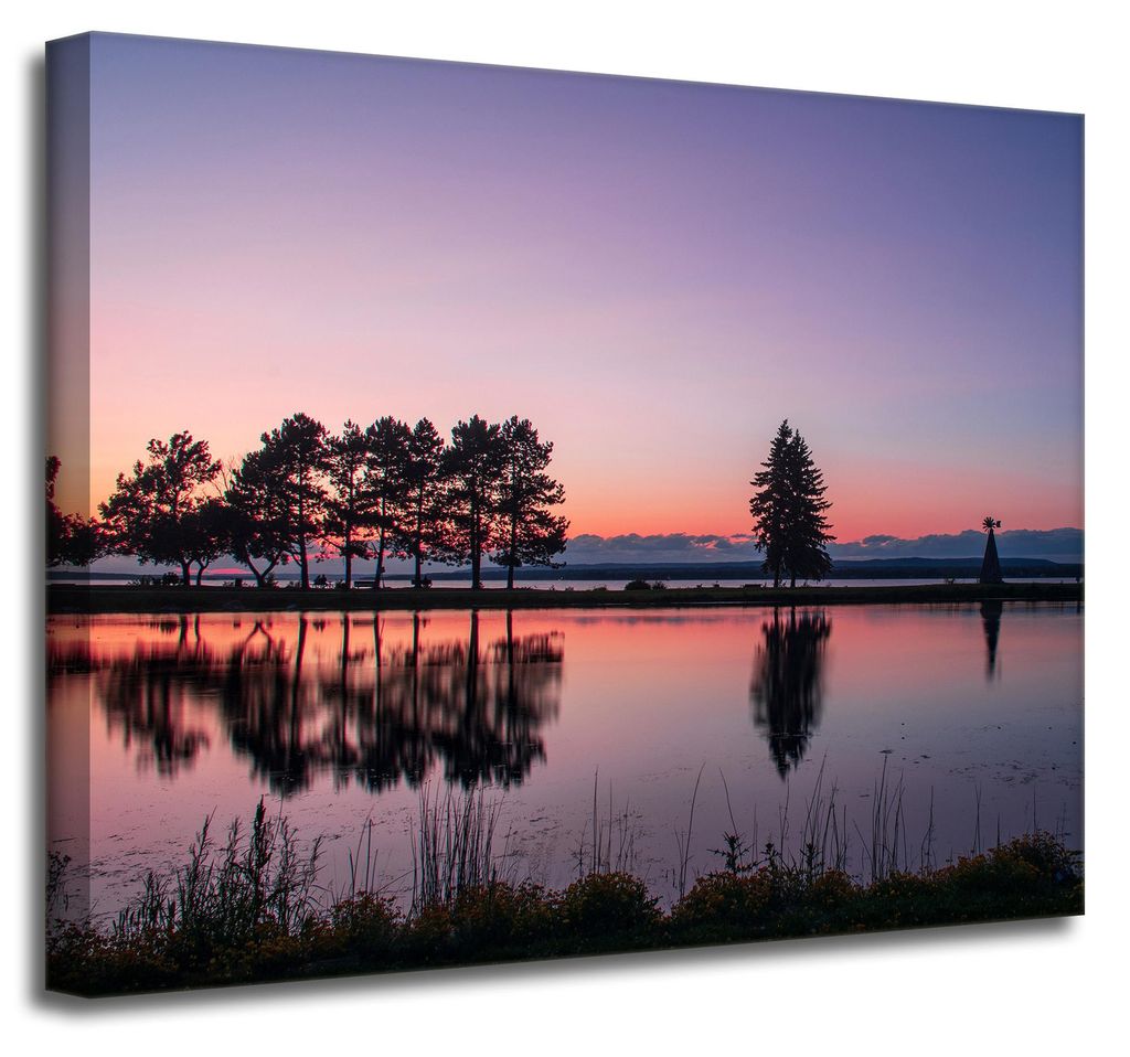 Leinwanddruck Sonnenuntergang über dem Wasser 50x40 cm