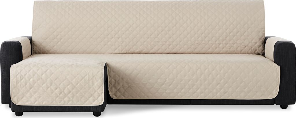 BESTCOVERS Linksseitig Ecksofaschutz Schonbezug Schutzbezug Ecksofa mit Ottomane Ecksofaschoner Ecksofabezug Sofaschonbezug (240 cm, Beige)