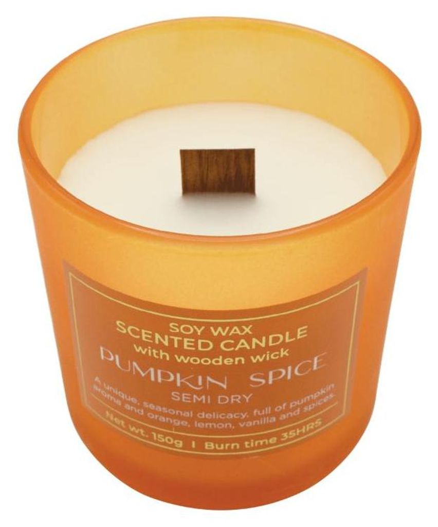 Vonná sójová sviečka s dreveným knôtom - Pumpkin Spice, Obrázok produktu 