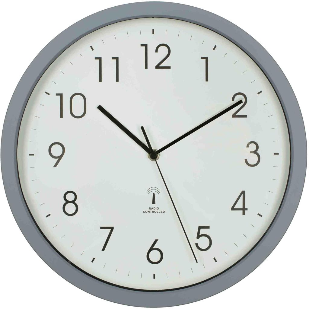 B&S Funkwanduhr Analog Uhr rund Ø 34.5 cm weiß Produktbild 