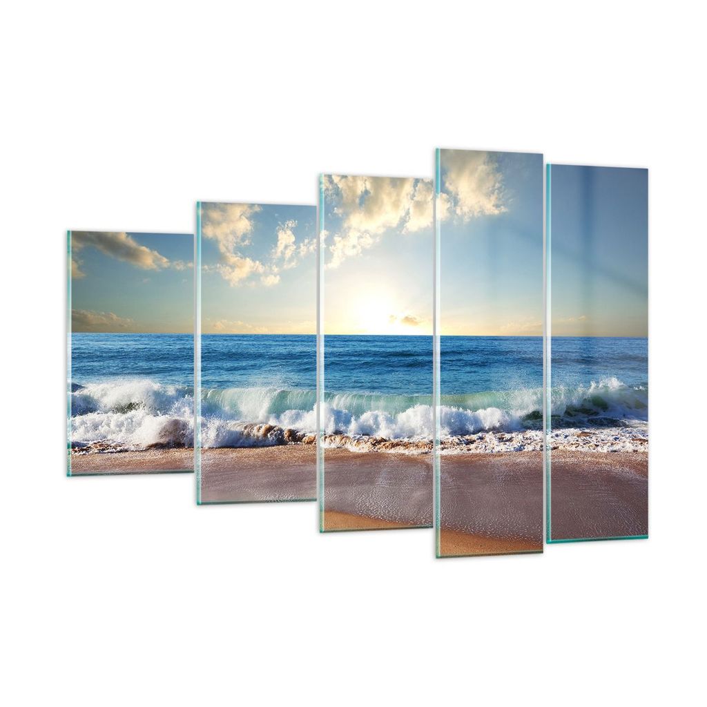 Bilder auf glas - Meer Ufer Wasser - 150x100cm - Glasbilder Produktbild 