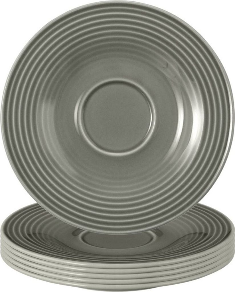 Seltmann Weiden Beat Perlgrau Kombi-Untertasse 13,5 cm 6er Set