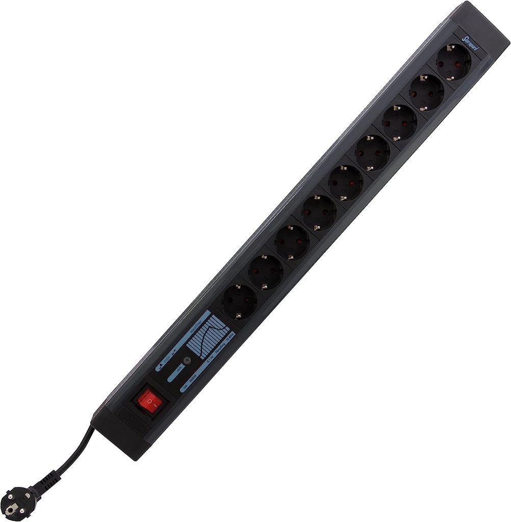 REV Steckdosenleiste Supraguard 9 fach Schalter ÜSS+NF ant-sw
