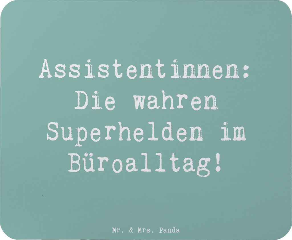 Mr. & Mrs. Panda Mauspad Spruch Assistentin Heldin - Meeresbrise - Geschenk, mousematte, Handgefertigt, Organisation, pc mousepad, Berufspassion, B...