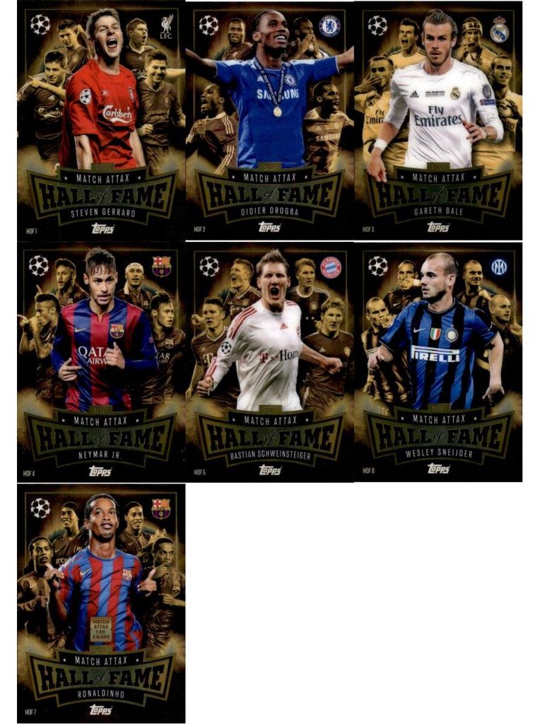 Topps - Match Attax Champions League 2025/26 - Trading Cards - Alle 7 Hall of Fame Karten