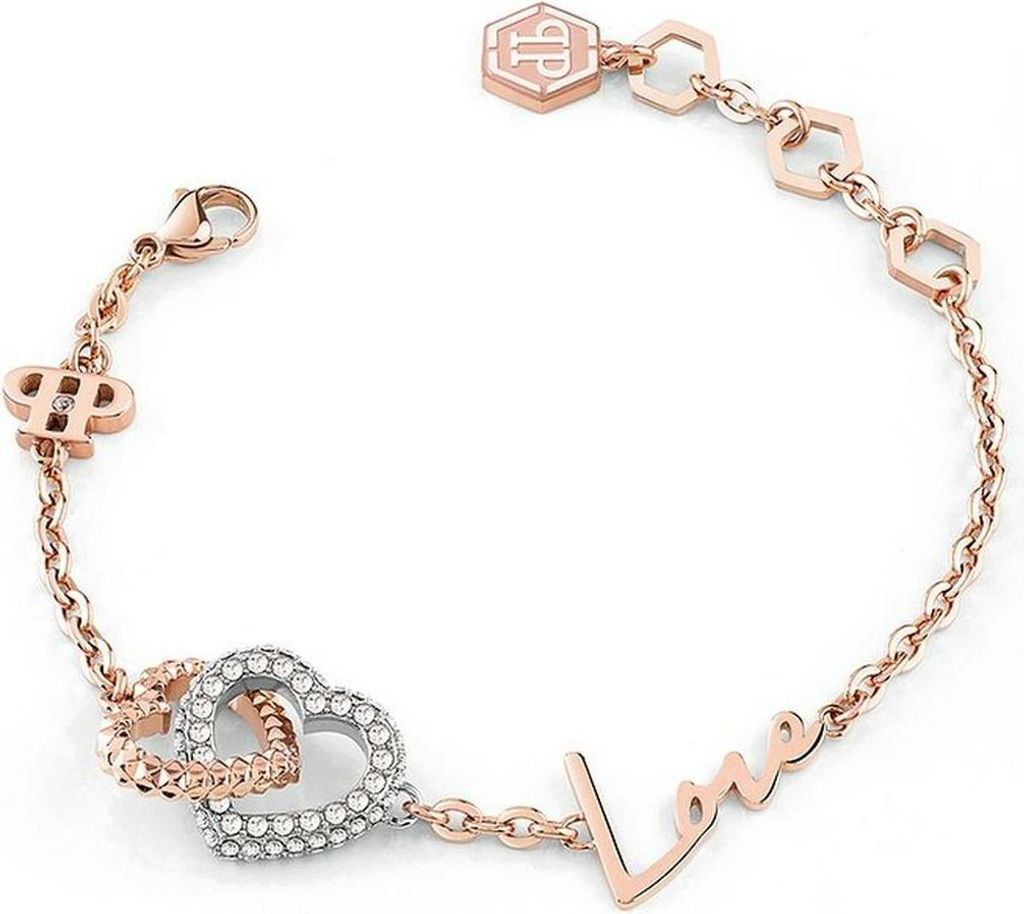 Philipp Plein Rocked Hearts Armband Damen roségold Produktbild 
