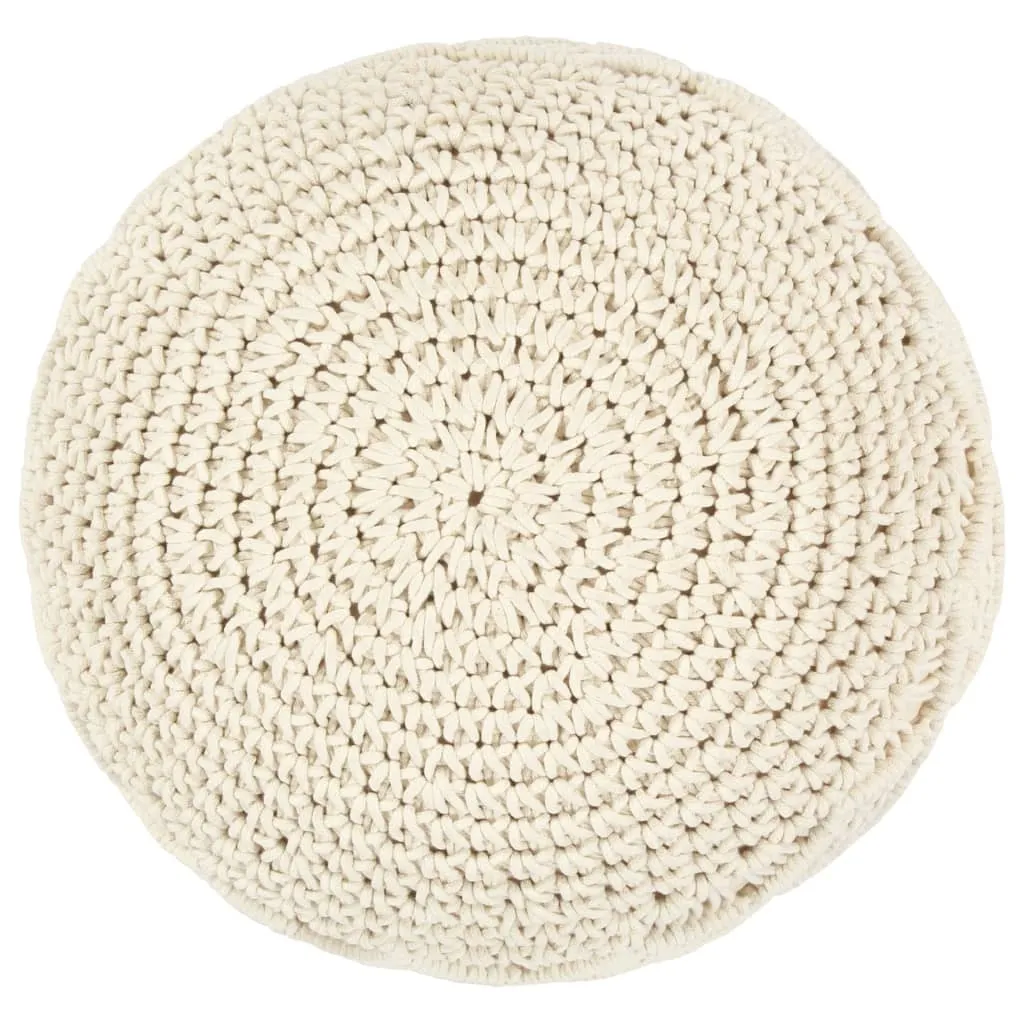 Pouf Macramè Boho 45x30 cm | Decorazione Casa Artigianale Trendy - 2
