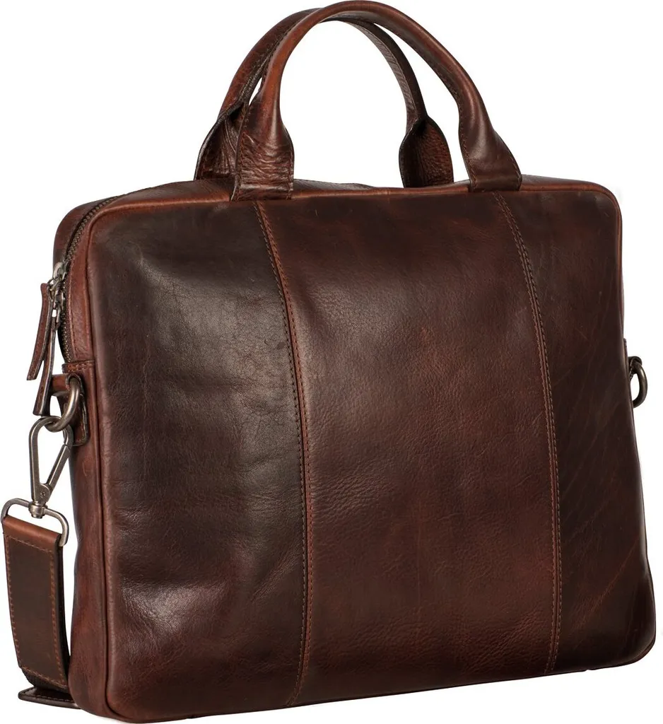 Sacoche ordinateur cuir marron - Mallette fine Roma Slim 1 compartiment