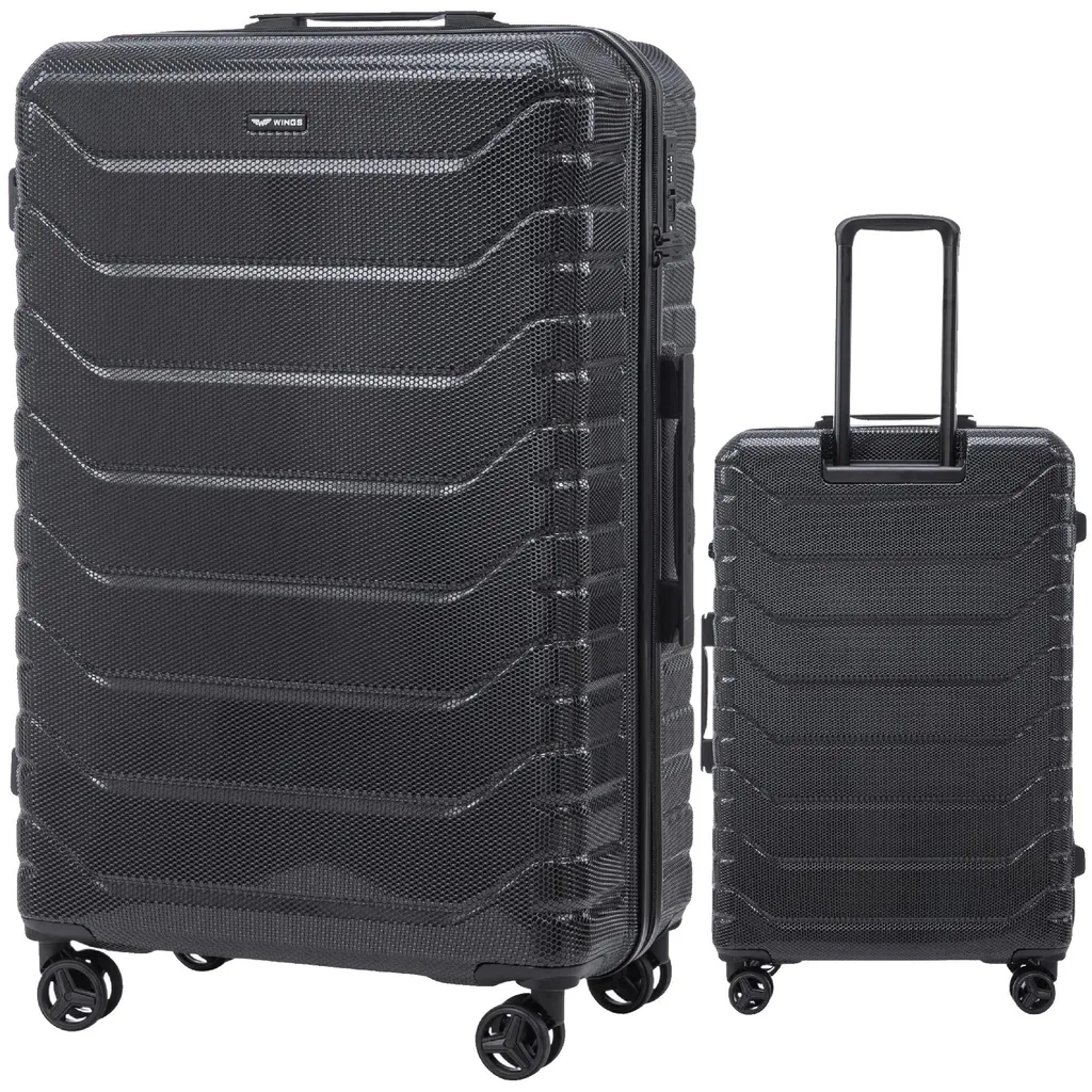 Valise polycarbonate noir ultra résistante et serrure TSA sécurisée