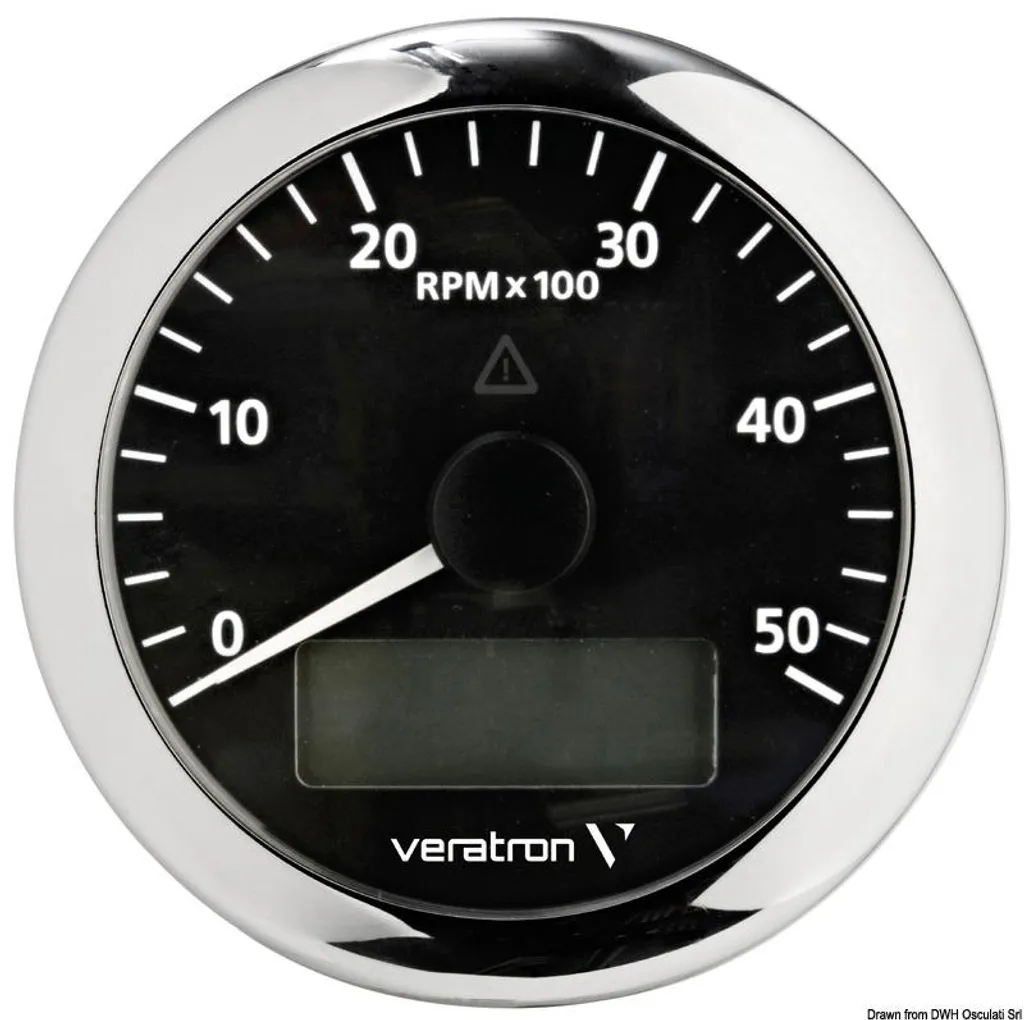 Compte-tours 5000 tr/min noir 1 pièce pour moteur diesel et essence