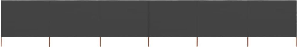 6-teiliges Windschutzgewebe 800 x 160 cm Anthrazit