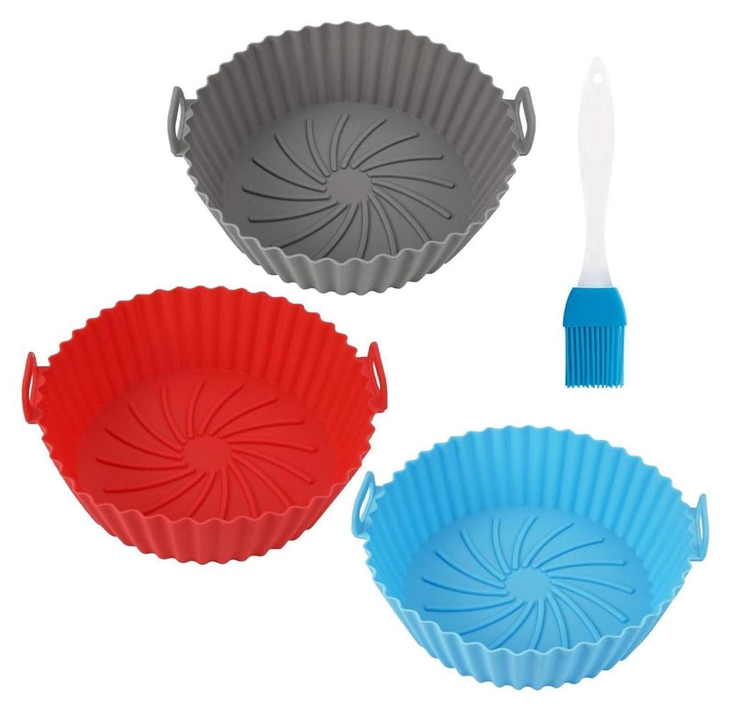3er Set Silikonform für Heißluftfritteuse 16,5cm Air Fryer Produktbild 