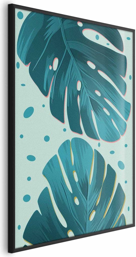Posterpapier Poster - Dewy Leaves 40x60 cm Blätter b-A-0402-ao-a