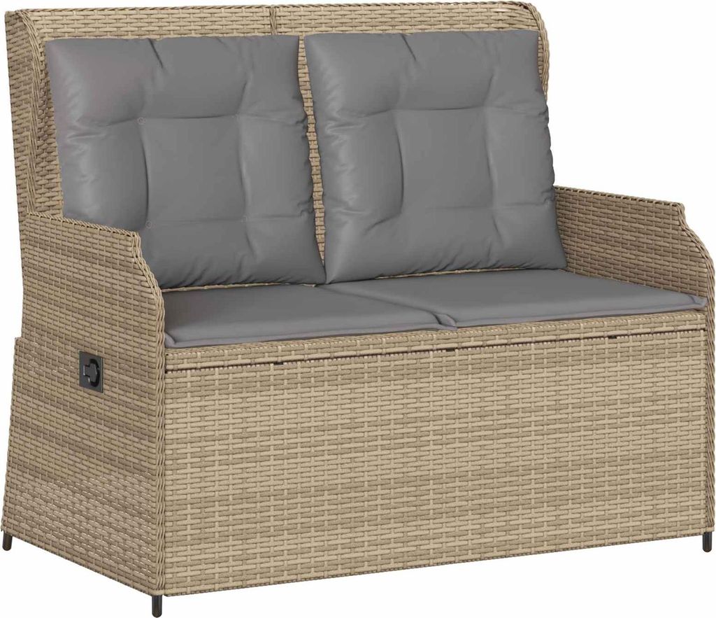 Gartenbank Beige Poly-Rattan