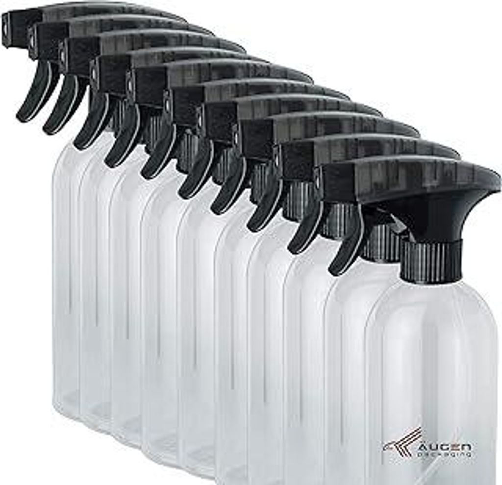 Sprühflaschen | Sprühkopf-Trigger | Spray Bottle | Pumpflaschen (1 0 Stk a 500ml schwarz)