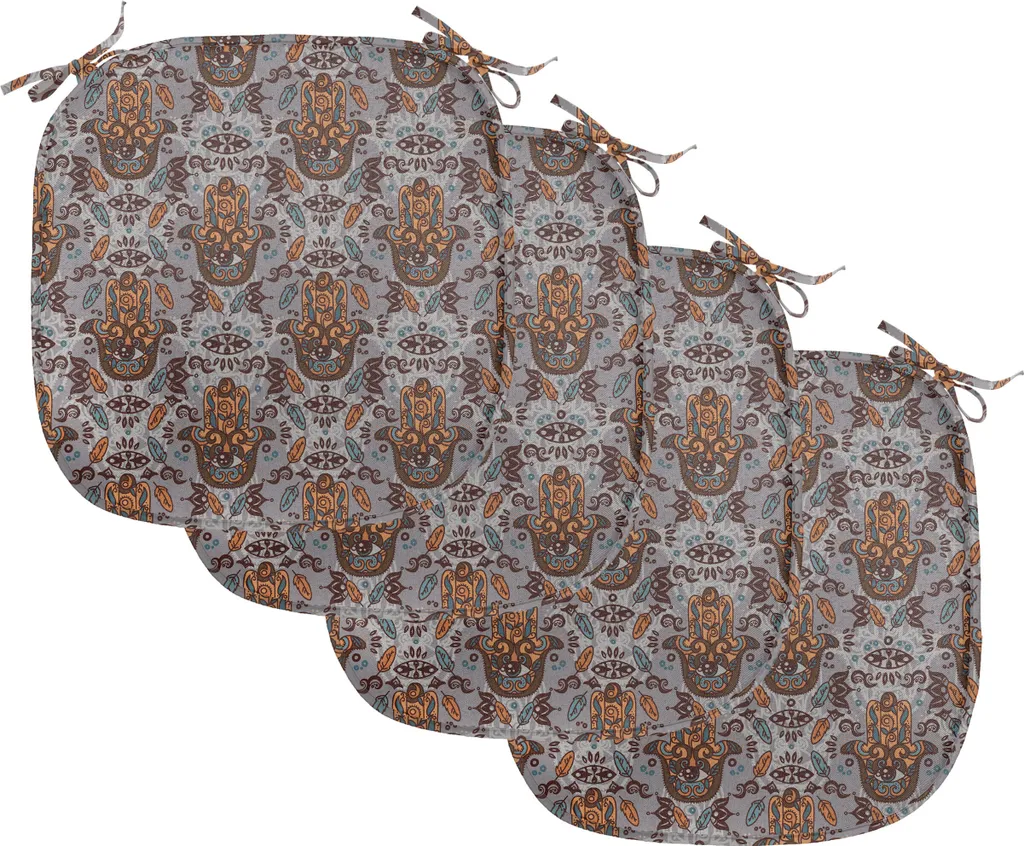 Cuscini per Sedie 40x40 ABAKUHAUS Impermeabili Boho - Set 4 Pezzi