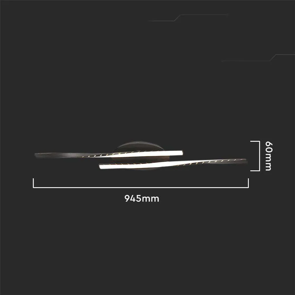 Lampadario LED Lineare Designer V-TAC VT-7788 Nera 1280LM 3000K